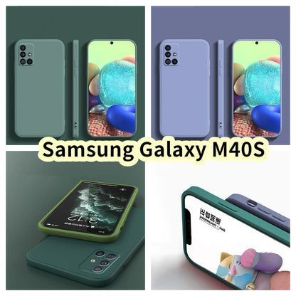 For Samsung Galaxy M40S Cover Drop and wear resistant Silicone Full Case Classic Simple Solid Color Phone Case Cover