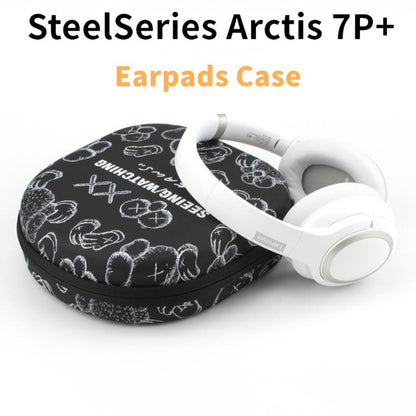 For SteelSeries Arctis 7P+ Headphone Case Cartoon Creative Patterns Headset Earpads Storage Bag Casing Box