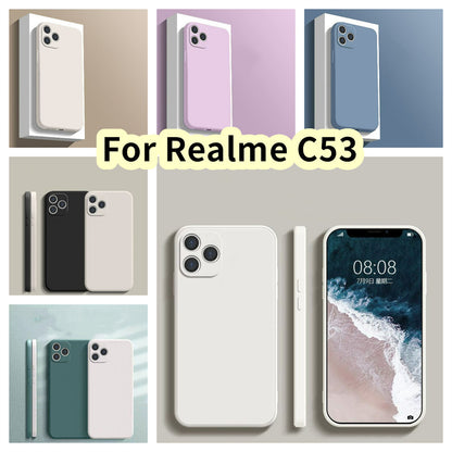 For Realme C53 Cover Drop and wear resistant Silicone Full Case Classic Simple Solid Color Phone Case Cover