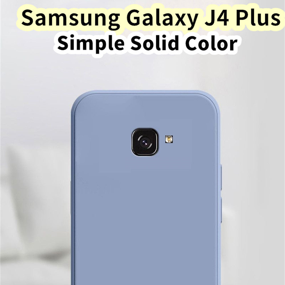 For Samsung Galaxy J4 Plus Cover Drop and wear resistant Silicone Full Case Classic Simple Solid Color Phone Case Cover