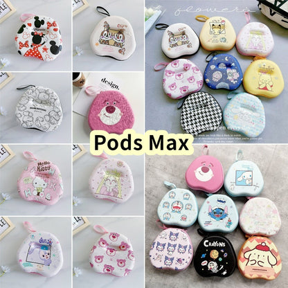 For Pods Max Headphone Case Cartoon Creative Patterns Headset Earpads Storage Bag Casing Box