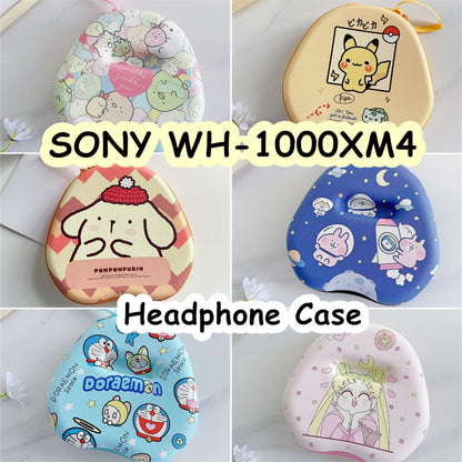 For SONY WH-1000XM4 Headphone Case Cartoon Creative Patterns Headset Earpads Storage Bag Casing Box
