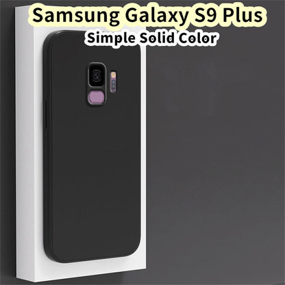 For Samsung Galaxy S9 Plus Cover Drop and wear resistant Silicone Full Case Classic Simple Solid Color Phone Case Cover