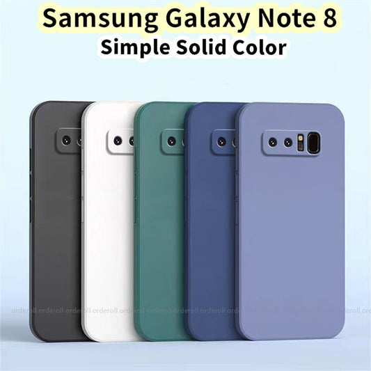 For Samsung Galaxy Note 8 Cover Drop and wear resistant Silicone Full Case Classic Simple Solid Color Phone Case Cover