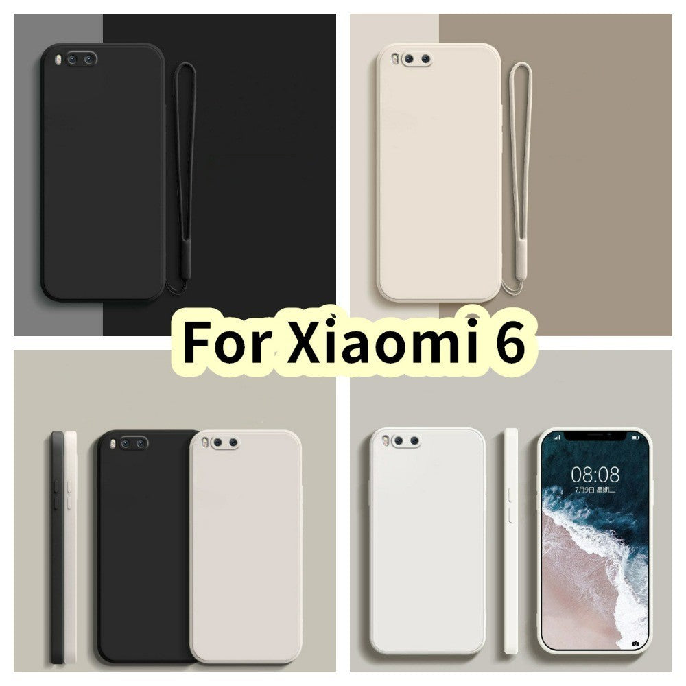 For Xiaomi 6 Cover Drop and wear resistant Silicone Full Case Classic Simple Solid Color Phone Case Cover