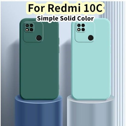 For Redmi 10C Cover Drop and wear resistant Silicone Full Case Classic Simple Solid Color Phone Case Cover
