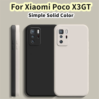 For Xiaomi Poco X3GT Cover Drop and wear resistant Silicone Full Case Classic Simple Solid Color Phone Case Cover