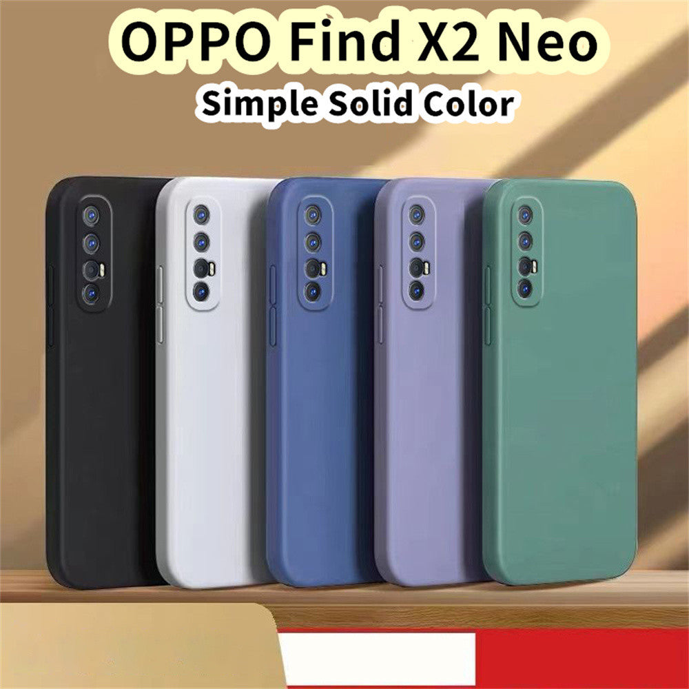 For OPPO Find X2 Neo Cover Drop and wear resistant Silicone Full Case Classic Simple Solid Color Phone Case Cover