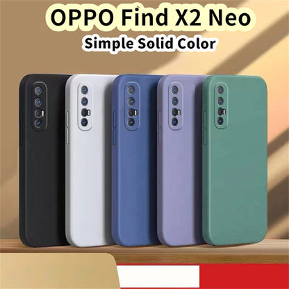 For OPPO Find X2 Neo Cover Drop and wear resistant Silicone Full Case Classic Simple Solid Color Phone Case Cover