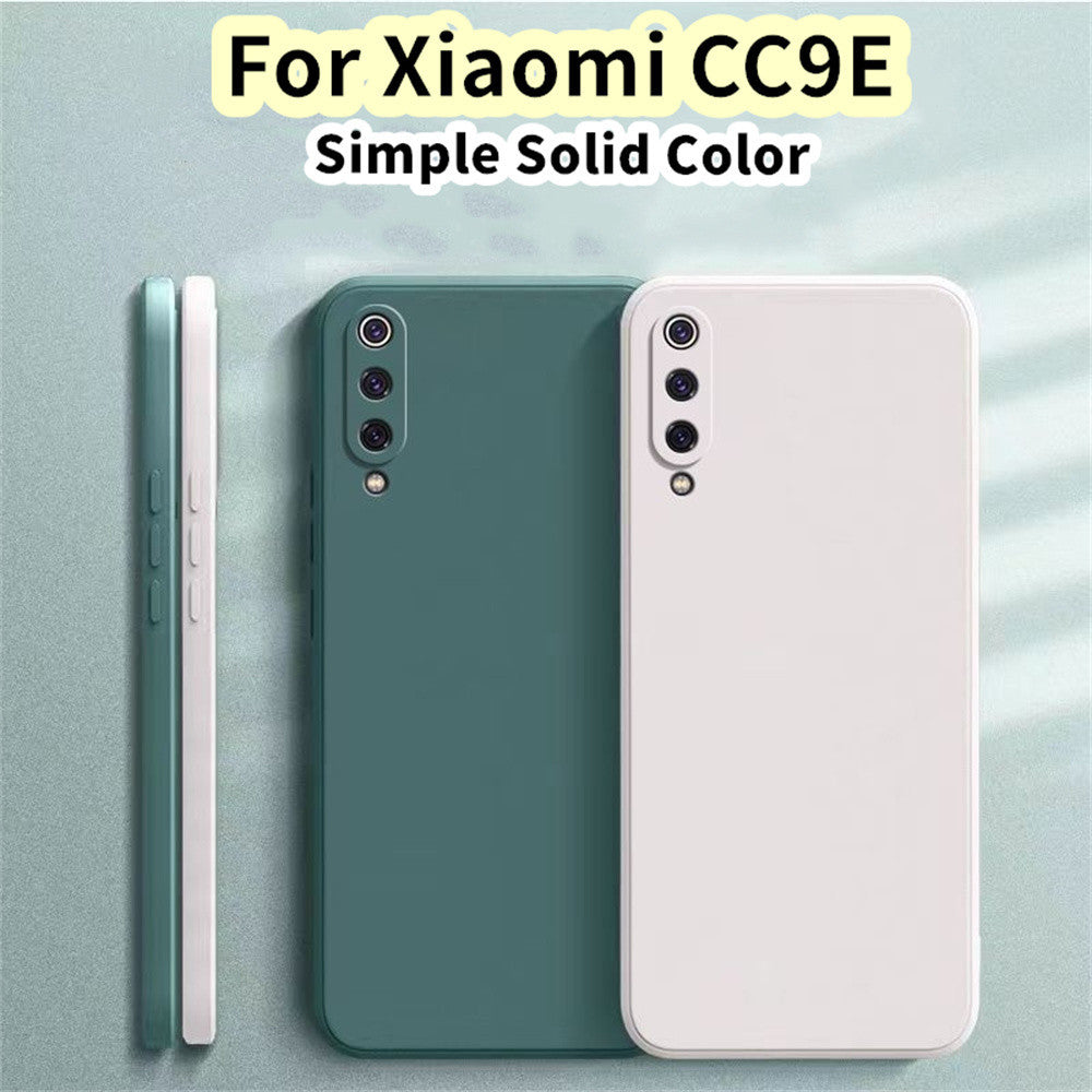 For Xiaomi CC9E Cover Drop and wear resistant Silicone Full Case Classic Simple Solid Color Phone Case Cover