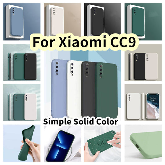For Xiaomi CC9 Cover Drop and wear resistant Silicone Full Case Classic Simple Solid Color Phone Case Cover
