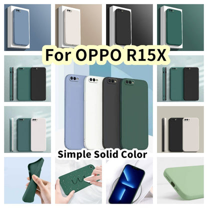 For OPPO R15X Cover Drop and wear resistant Silicone Full Case Classic Simple Solid Color Phone Case Cover