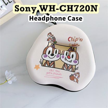 For Sony WH-CH720N Headphone Case Cartoon Creative Patterns Headset Earpads Storage Bag Casing Box