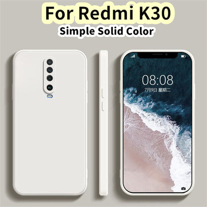 For Redmi K30 Cover Drop and wear resistant Silicone Full Case Classic Simple Solid Color Phone Case Cover