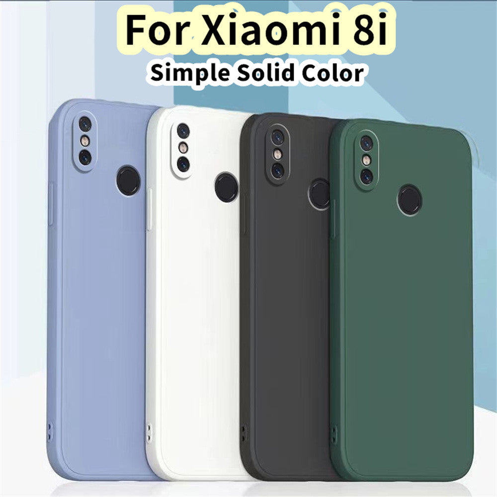 For Xiaomi 8i Cover Drop and wear resistant Silicone Full Case Classic Simple Solid Color Phone Case Cover