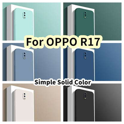 For OPPO R17 Cover Drop and wear resistant Silicone Full Case Classic Simple Solid Color Phone Case Cover