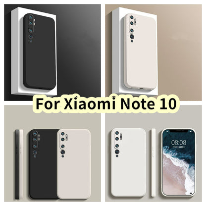 For Xiaomi Note 10 Cover Drop and wear resistant Silicone Full Case Classic Simple Solid Color Phone Case Cover