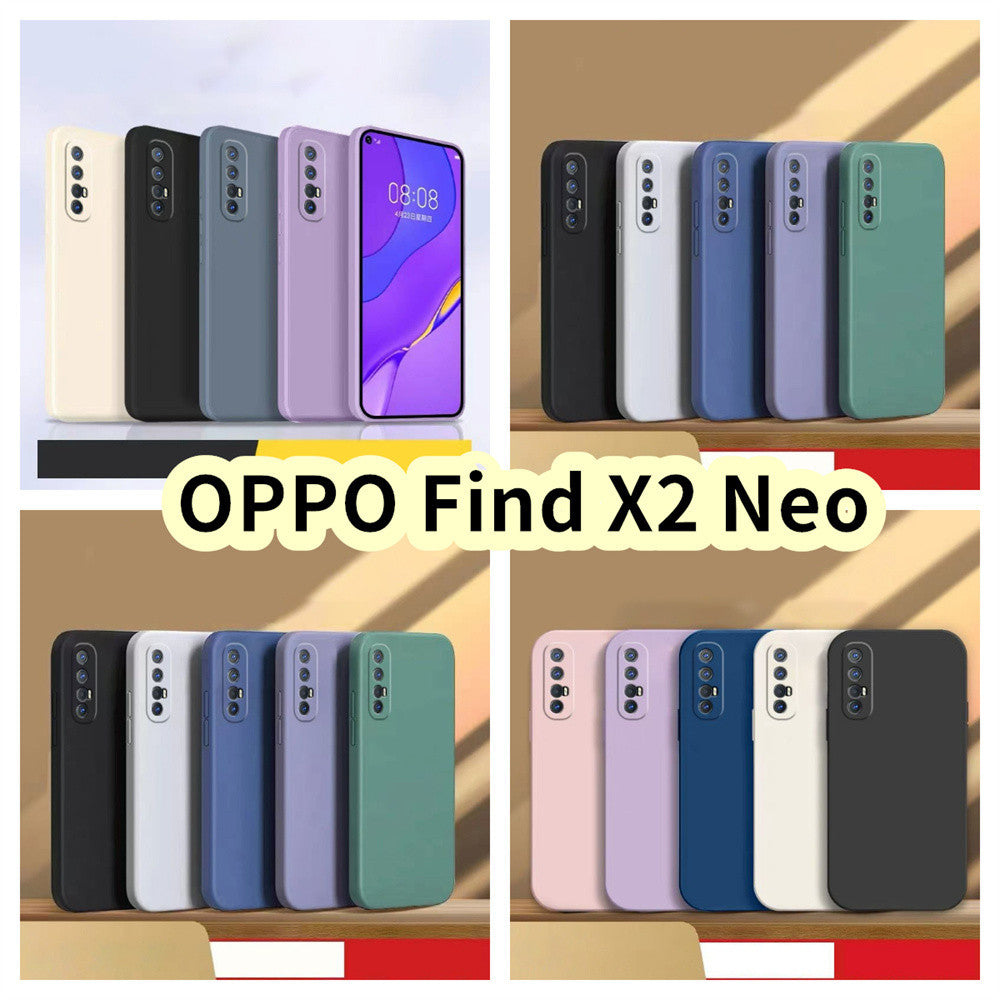 For OPPO Find X2 Neo Cover Drop and wear resistant Silicone Full Case Classic Simple Solid Color Phone Case Cover