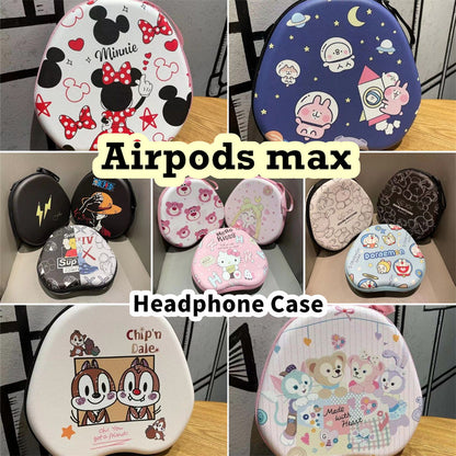 For Airpods max Headphone Case Cartoon Creative Patterns Headset Earpads Storage Bag Casing Box