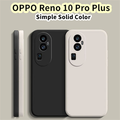 For OPPO Reno 10 Pro Plus Cover Drop and wear resistant Silicone Full Case Classic Simple Solid Color Phone Case Cover