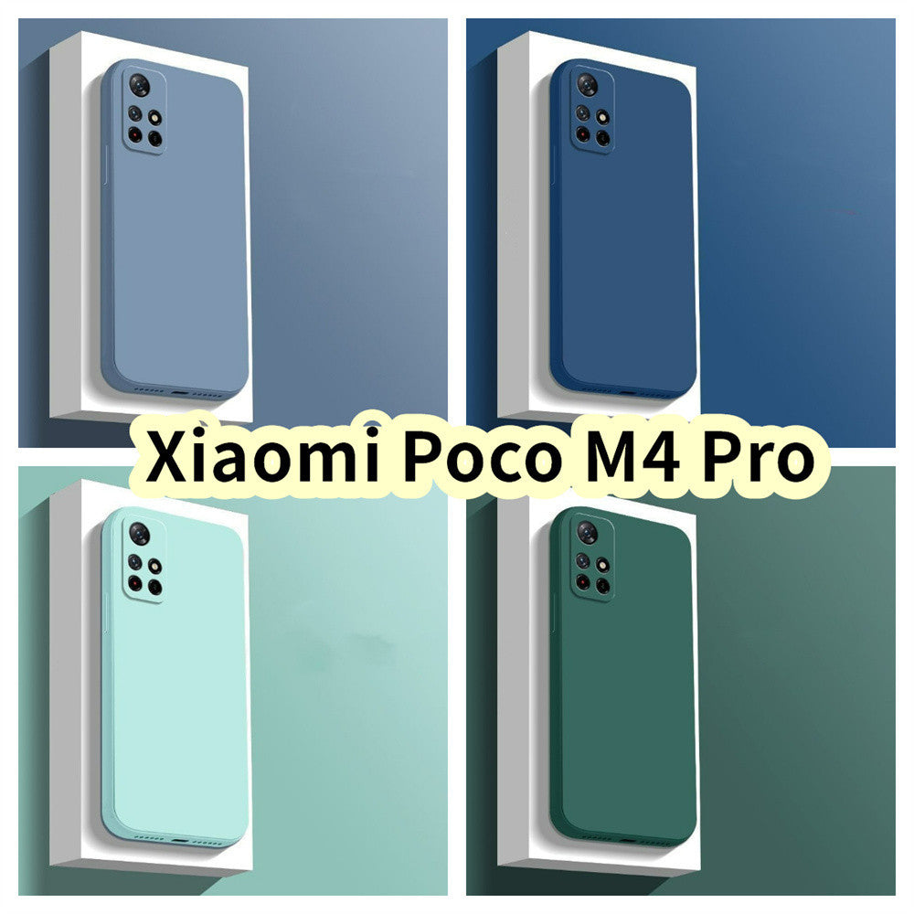 For Xiaomi Poco M4 Pro Cover Drop and wear resistant Silicone Full Case Classic Simple Solid Color Phone Case Cover