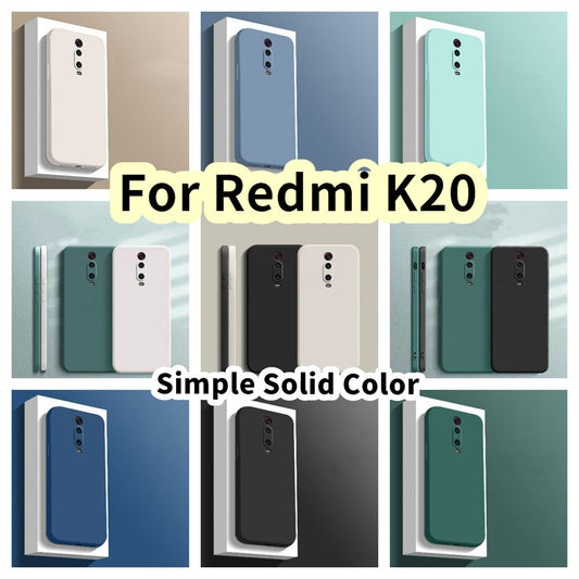 For Redmi K20 Cover Drop and wear resistant Silicone Full Case Classic Simple Solid Color Phone Case Cover