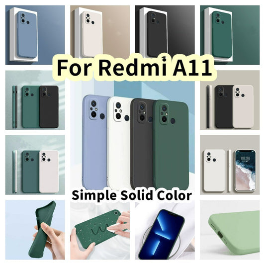 For Redmi A11 Cover Drop and wear resistant Silicone Full Case Classic Simple Solid Color Phone Case Cover