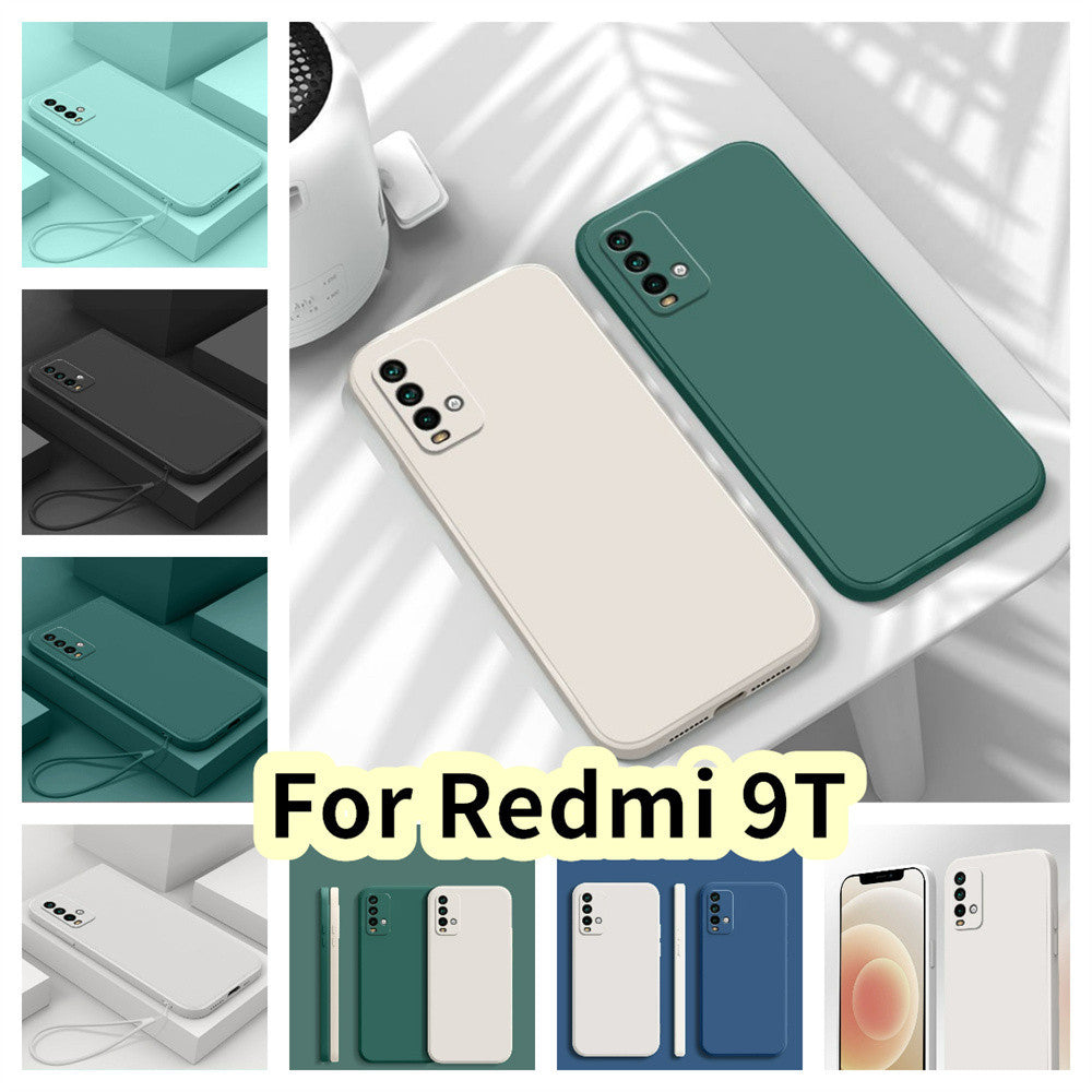For Redmi 9T Cover Drop and wear resistant Silicone Full Case Classic Simple Solid Color Phone Case Cover