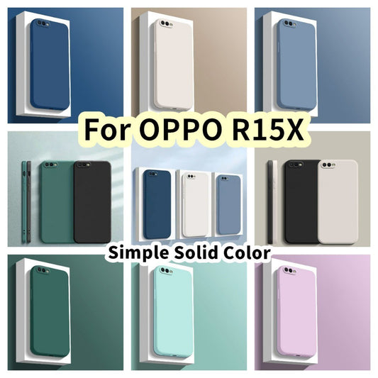 For OPPO R15X Cover Drop and wear resistant Silicone Full Case Classic Simple Solid Color Phone Case Cover