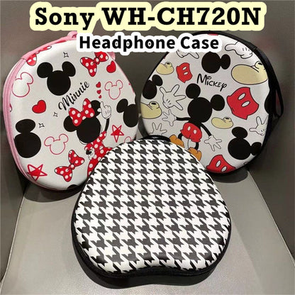 For Sony WH-CH720N Headphone Case Cartoon Creative Patterns Headset Earpads Storage Bag Casing Box
