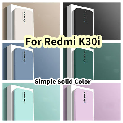For Redmi K30i Cover Drop and wear resistant Silicone Full Case Classic Simple Solid Color Phone Case Cover