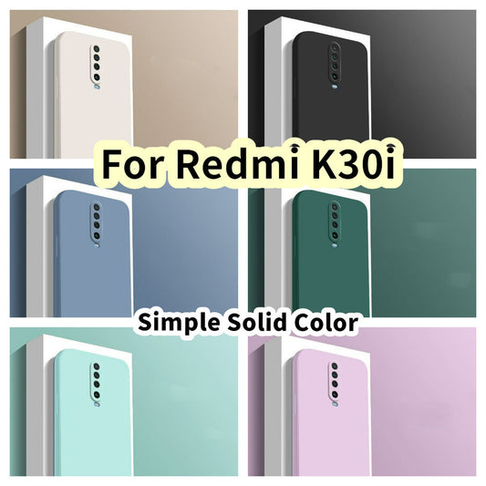 For Redmi K30i Cover Drop and wear resistant Silicone Full Case Classic Simple Solid Color Phone Case Cover