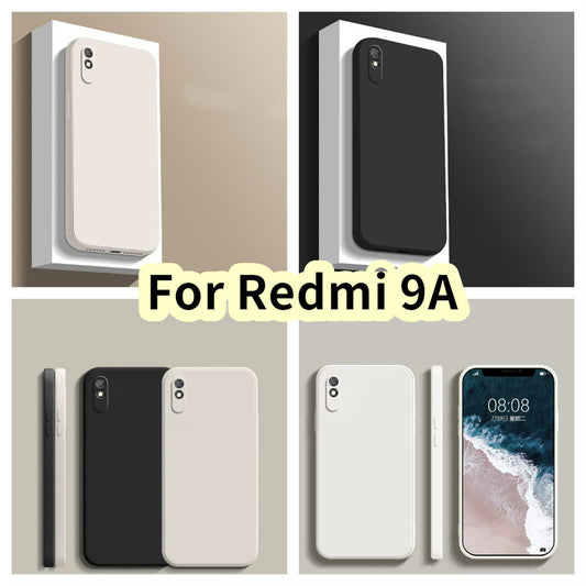For Redmi 9A  Cover Drop and wear resistant Silicone Full Case Classic Simple Solid Color Phone Case Cover