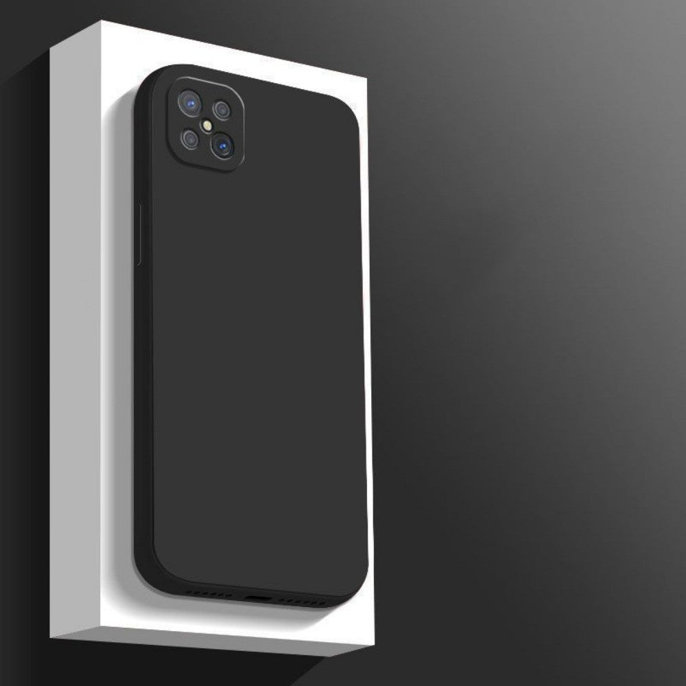 For OPPO A92S Cover Drop and wear resistant Silicone Full Case Classic Simple Solid Color Phone Case Cover