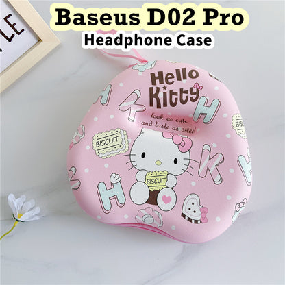 For Baseus D02 Pro Headphone Case Cartoon Creative Patterns Headset Earpads Storage Bag Casing Box