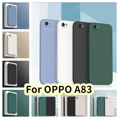 For OPPO A83 Cover Drop and wear resistant Silicone Full Case Classic Simple Solid Color Phone Case Cover