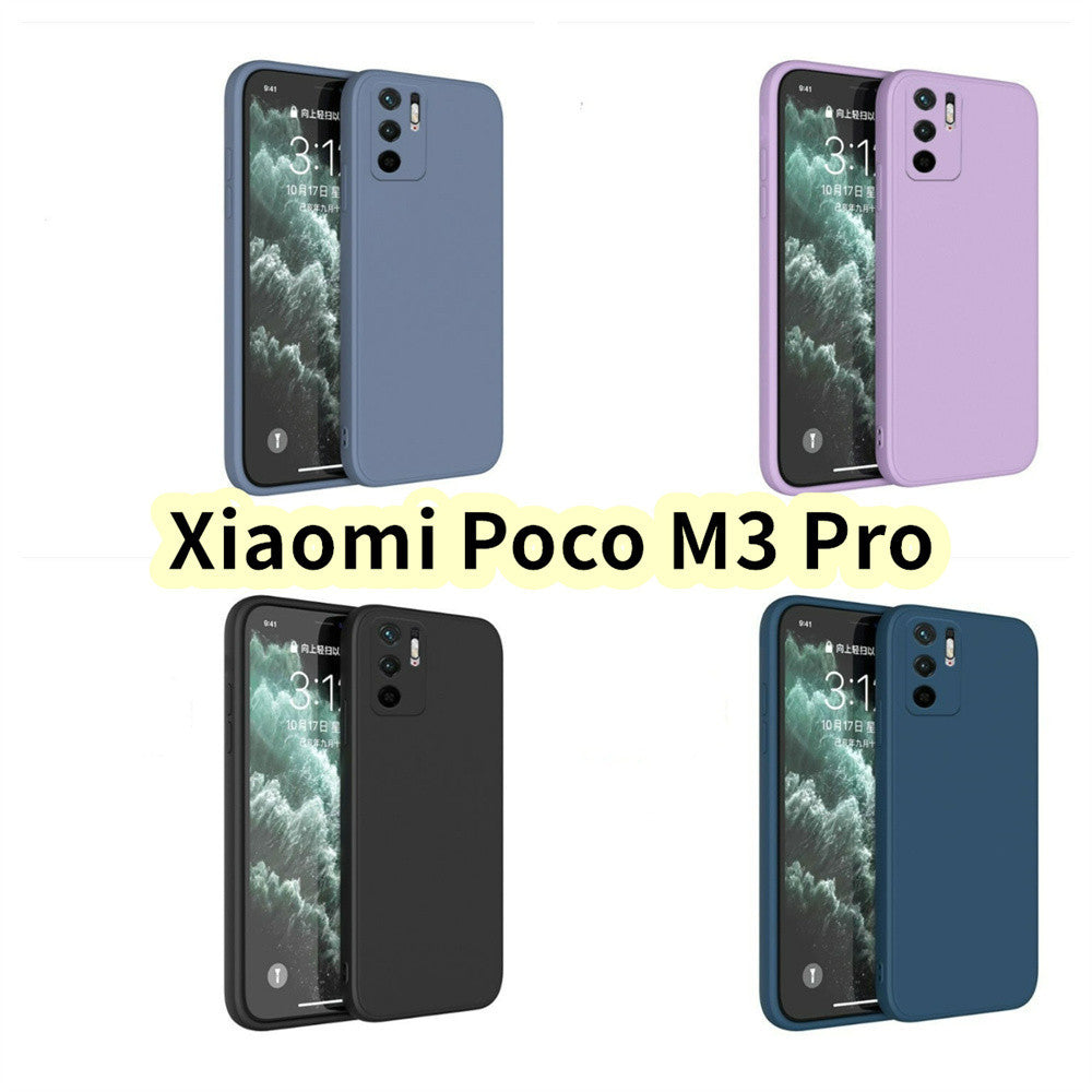 For Xiaomi Poco M3 Pro Cover Drop and wear resistant Silicone Full Case Classic Simple Solid Color Phone Case Cover