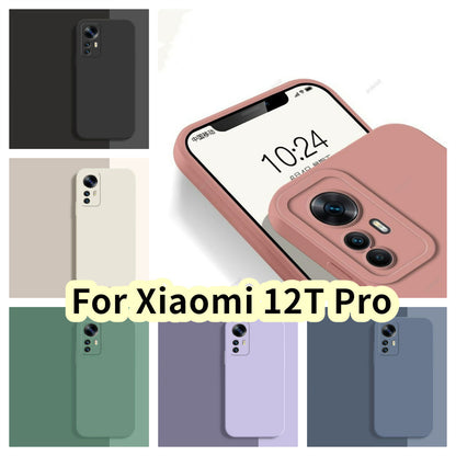 For Xiaomi 12T Pro Cover Drop and wear resistant Silicone Full Case Classic Simple Solid Color Phone Case Cover