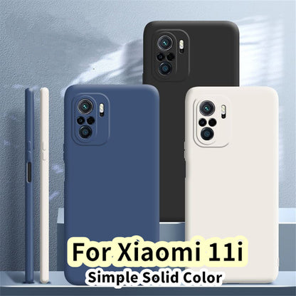 For Xiaomi 11i Cover Drop and wear resistant Silicone Full Case Classic Simple Solid Color Phone Case Cover