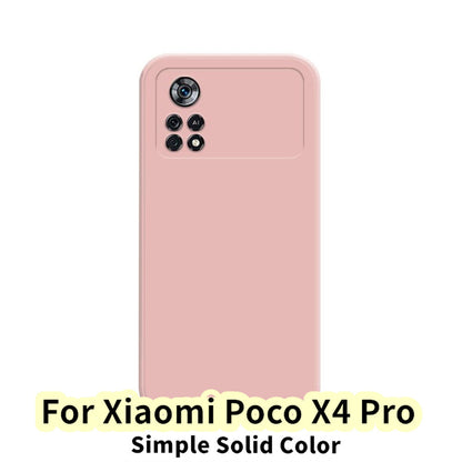 For Xiaomi Poco X4 Pro Cover Drop and wear resistant Silicone Full Case Classic Simple Solid Color Phone Case Cover