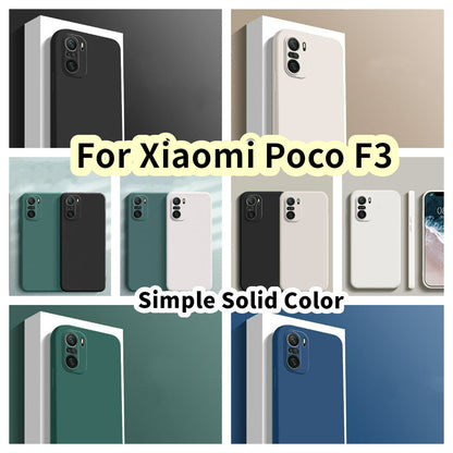 For Xiaomi Poco F3 Cover Drop and wear resistant Silicone Full Case Classic Simple Solid Color Phone Case Cover