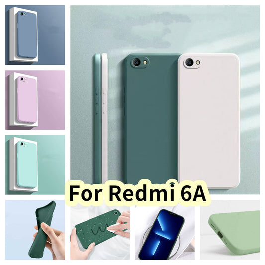 For Redmi 6A Cover Drop and wear resistant Silicone Full Case Classic Simple Solid Color Phone Case Cover