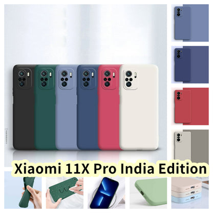 For Xiaomi 11X Pro India Edition Cover Drop and wear resistant Silicone Full Case Classic Simple Solid Color Phone Case Cover
