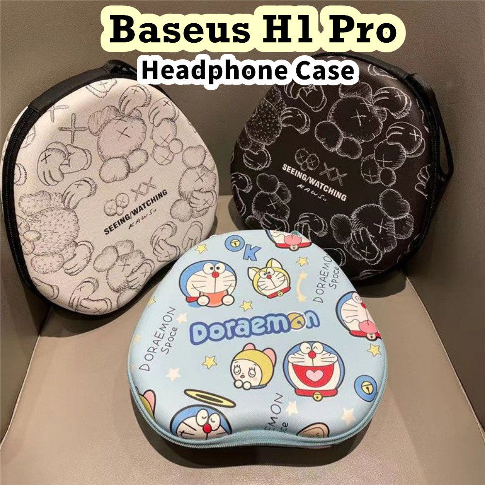For Baseus H1 Pro Headphone Case Cartoon Creative Patterns Headset Earpads Storage Bag Casing Box