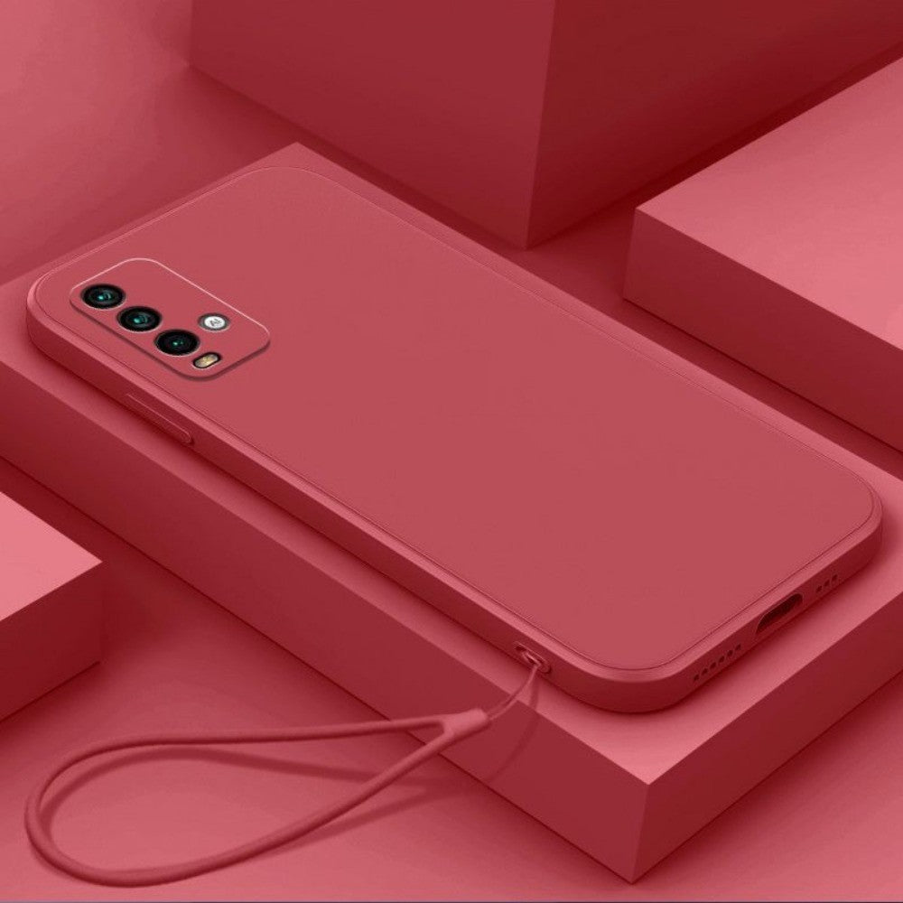 For Redmi 9T Cover Drop and wear resistant Silicone Full Case Classic Simple Solid Color Phone Case Cover