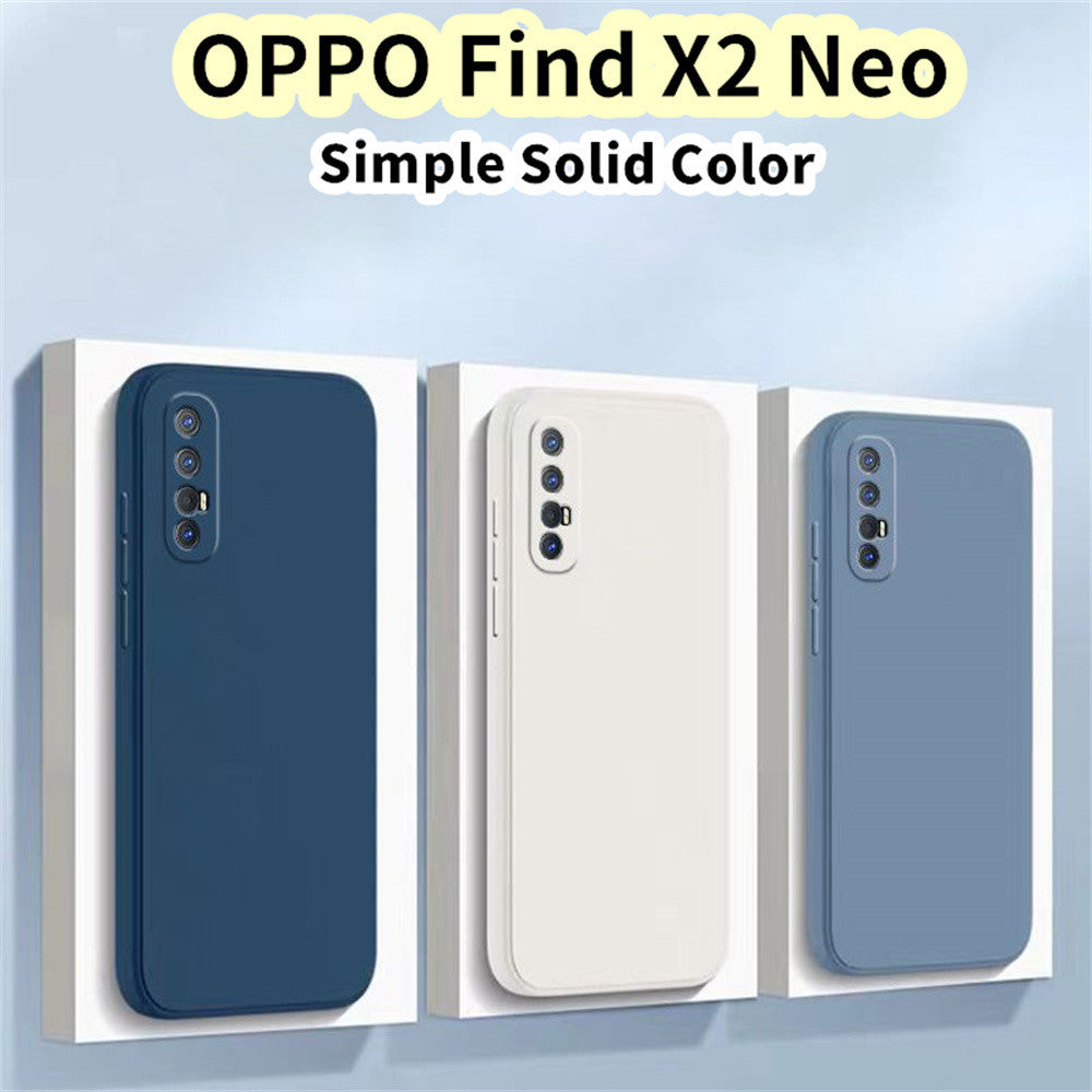 For OPPO Find X2 Neo Cover Drop and wear resistant Silicone Full Case Classic Simple Solid Color Phone Case Cover