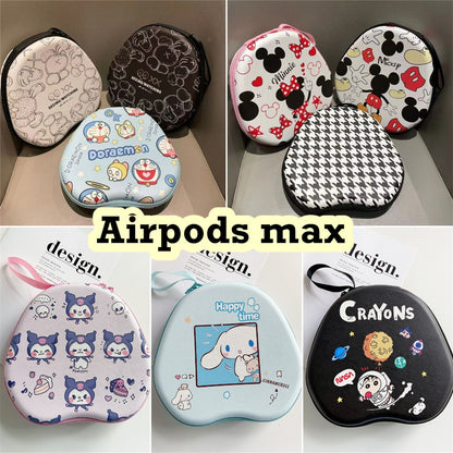 For Airpods max Headphone Case Cartoon Creative Patterns Headset Earpads Storage Bag Casing Box