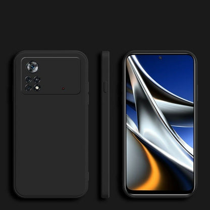 For Xiaomi Poco X4 Pro Cover Drop and wear resistant Silicone Full Case Classic Simple Solid Color Phone Case Cover