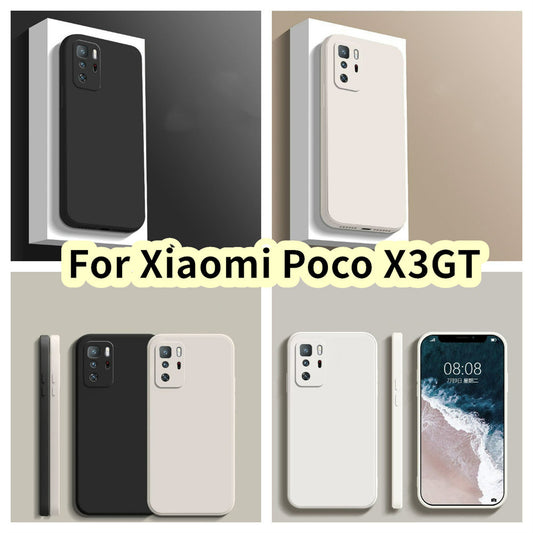 For Xiaomi Poco X3GT Cover Drop and wear resistant Silicone Full Case Classic Simple Solid Color Phone Case Cover