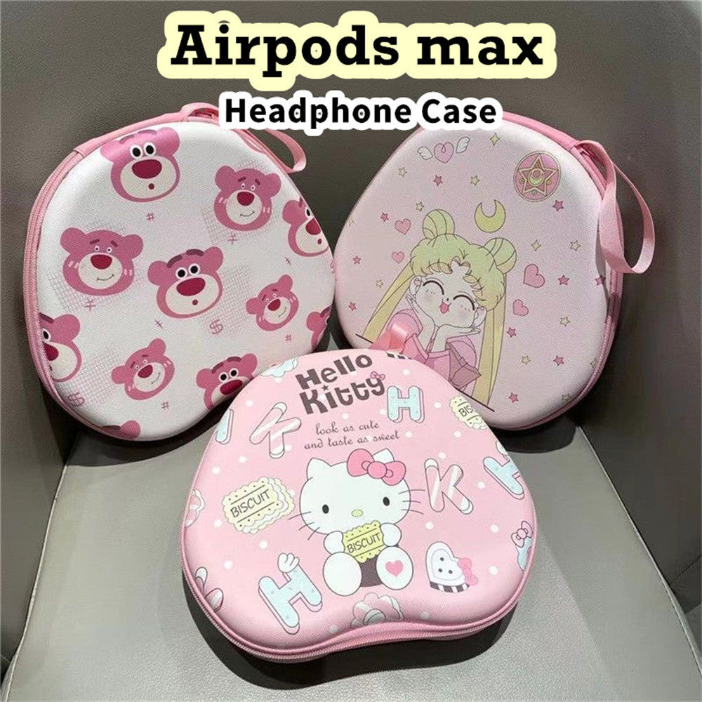 For Airpods max Headphone Case Cartoon Creative Patterns Headset Earpads Storage Bag Casing Box